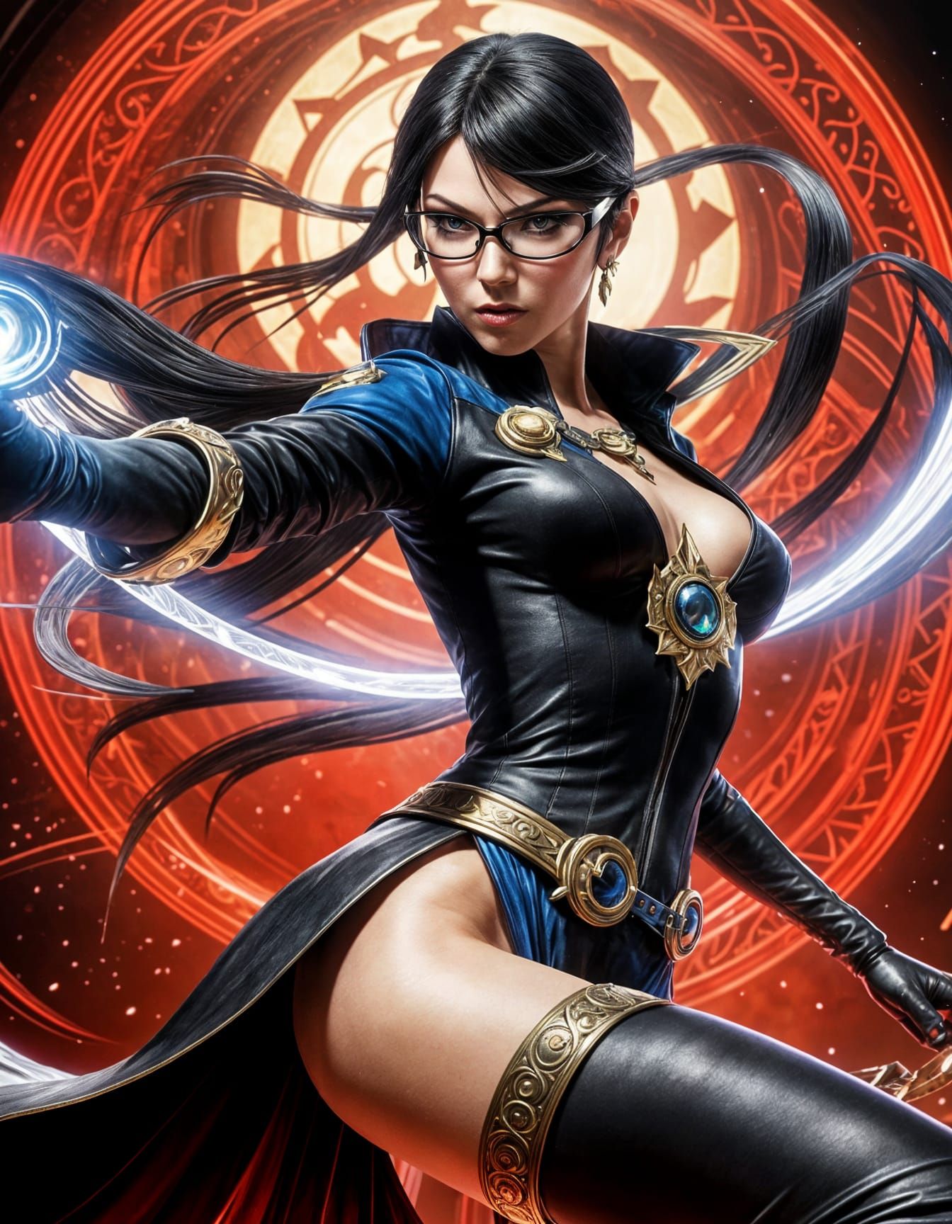 Bayonetta in Dynamic Action Pose