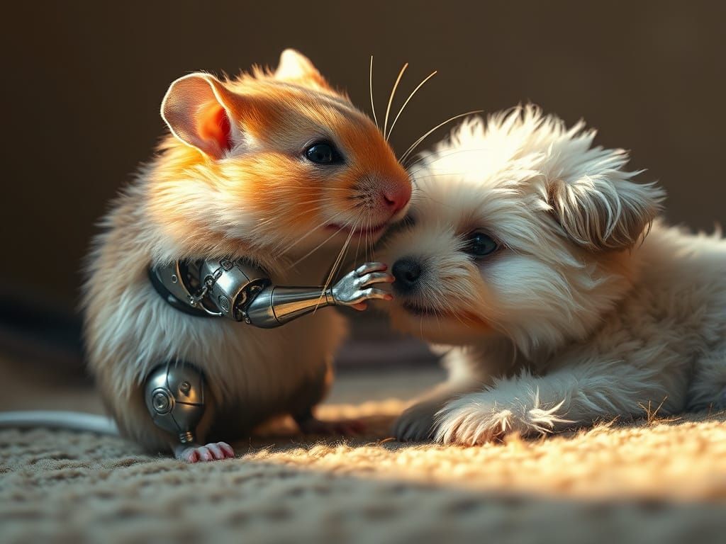 🥈pets getting acquainted