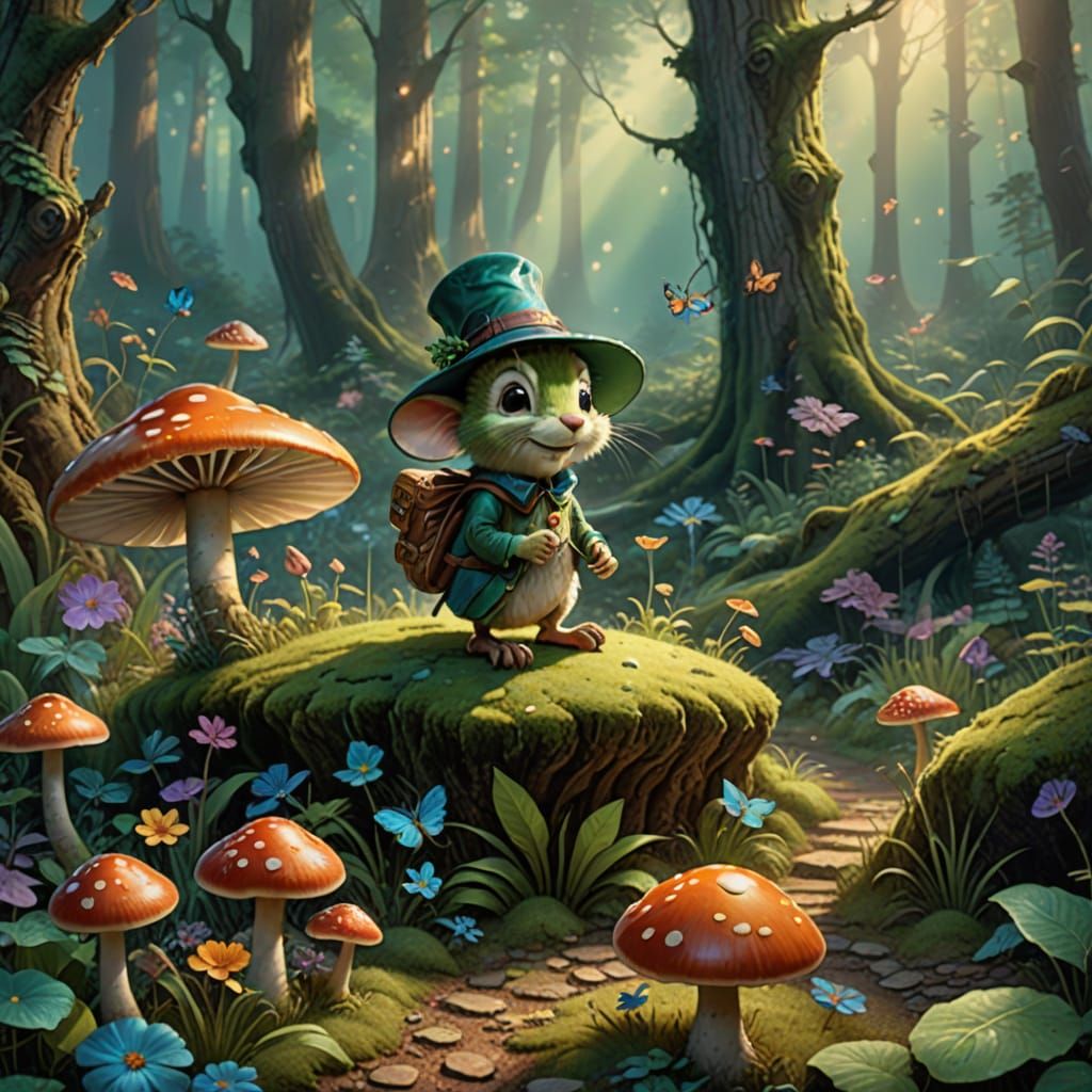 Ethereal Fantasy Cricket in Whimsical Forest