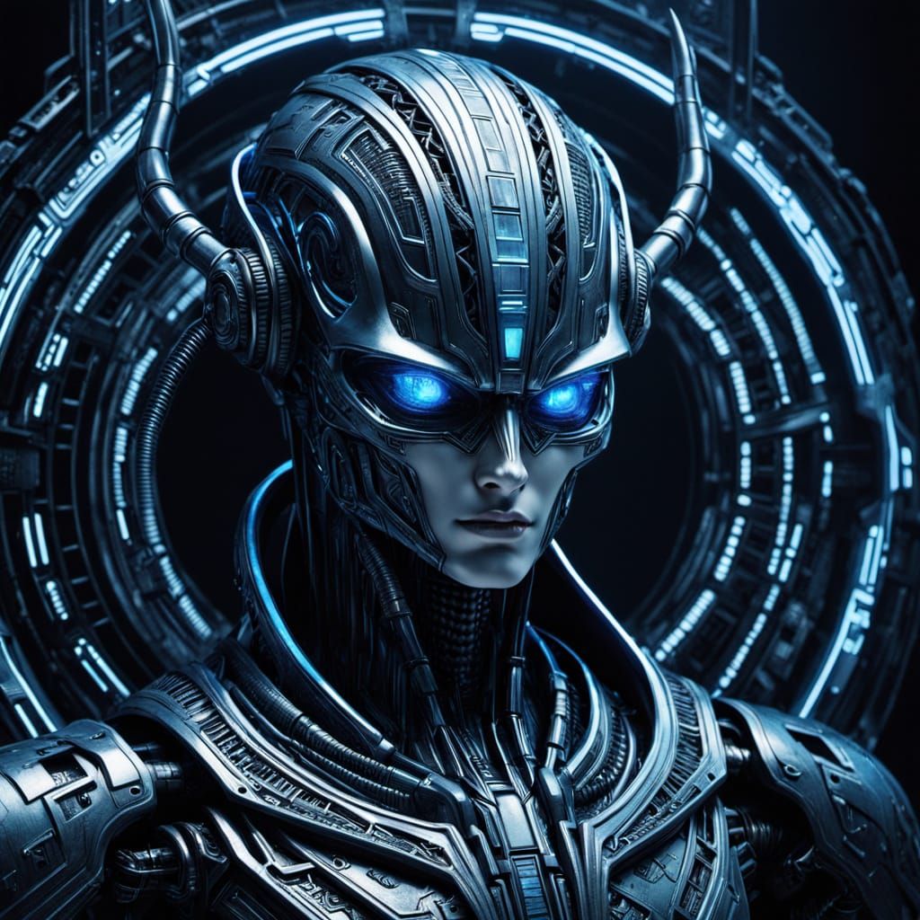 Elegant Alien Script Hovers Above Holographic Interface