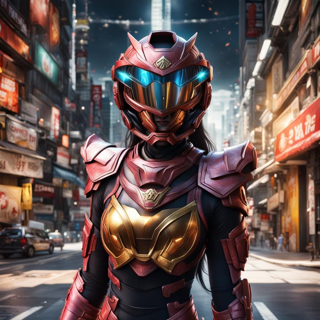 Feminine Guardian Superhero in Comic Book Art Style