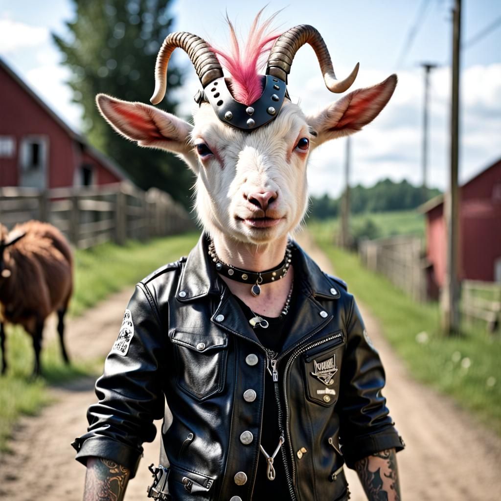 Cutepunk Goatpunk Farmpunk AI Image