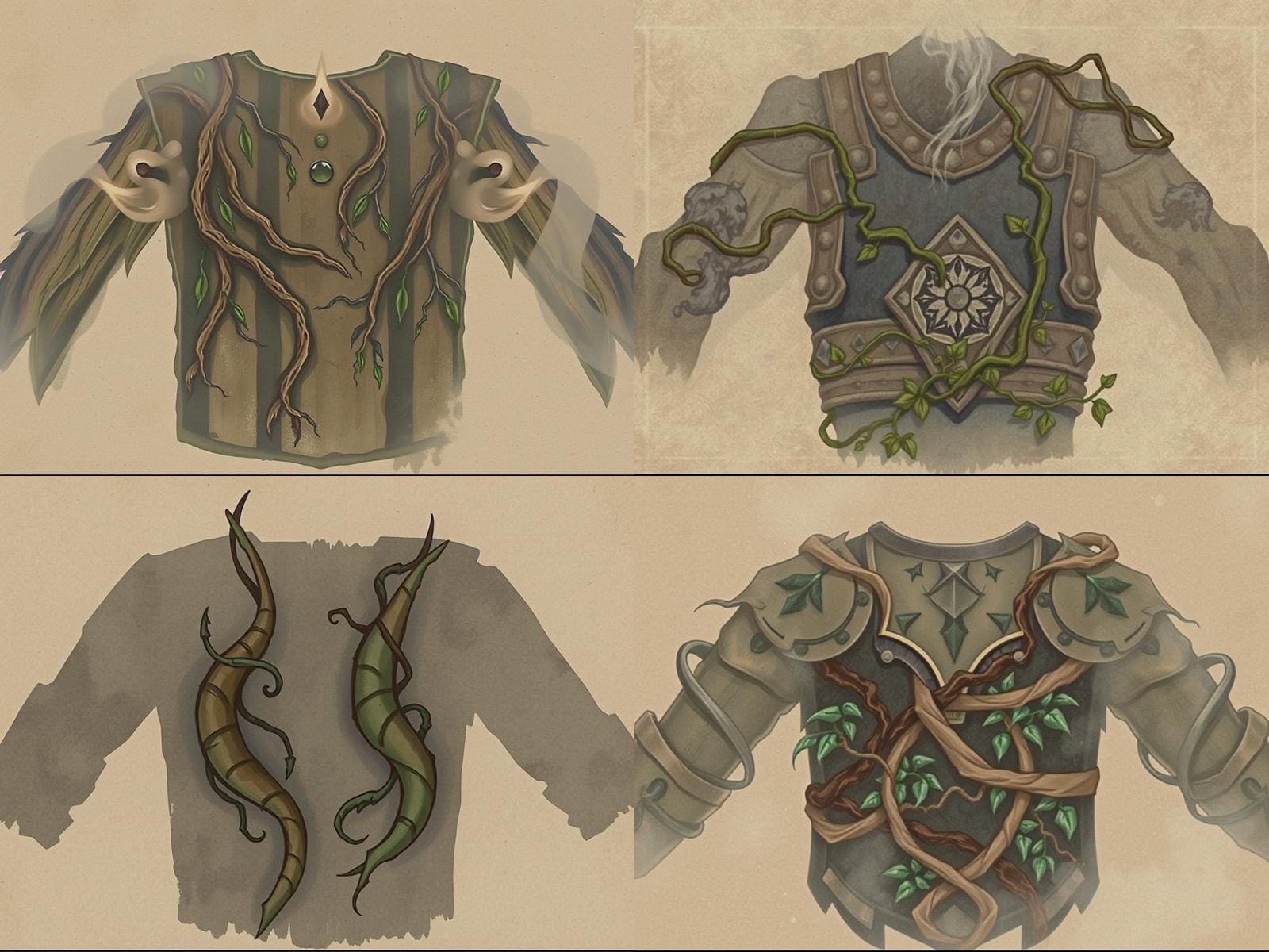 Jungle Chestplate Icon for Mystical Card Template