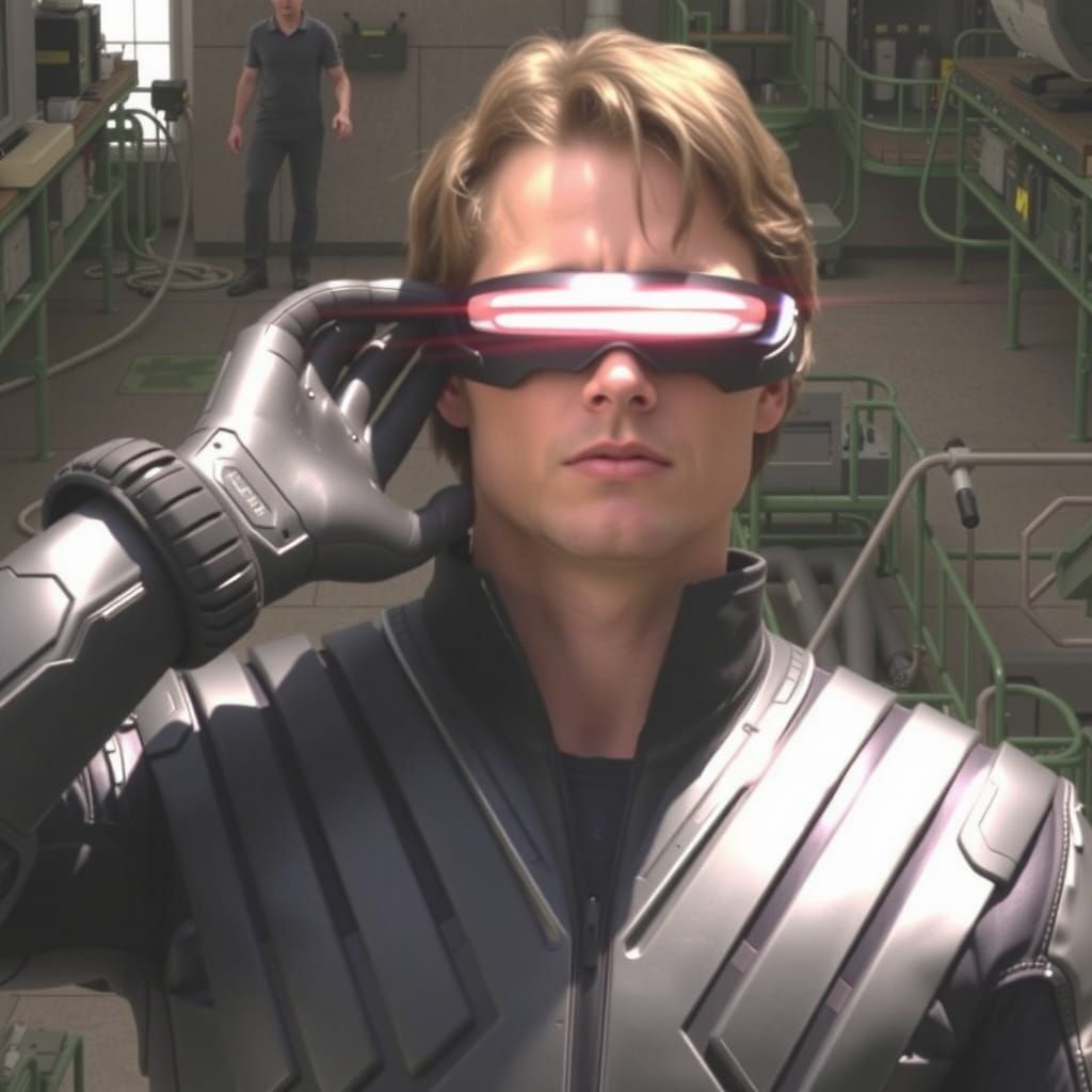 X-Men Cyclops in Futuristic Military Base