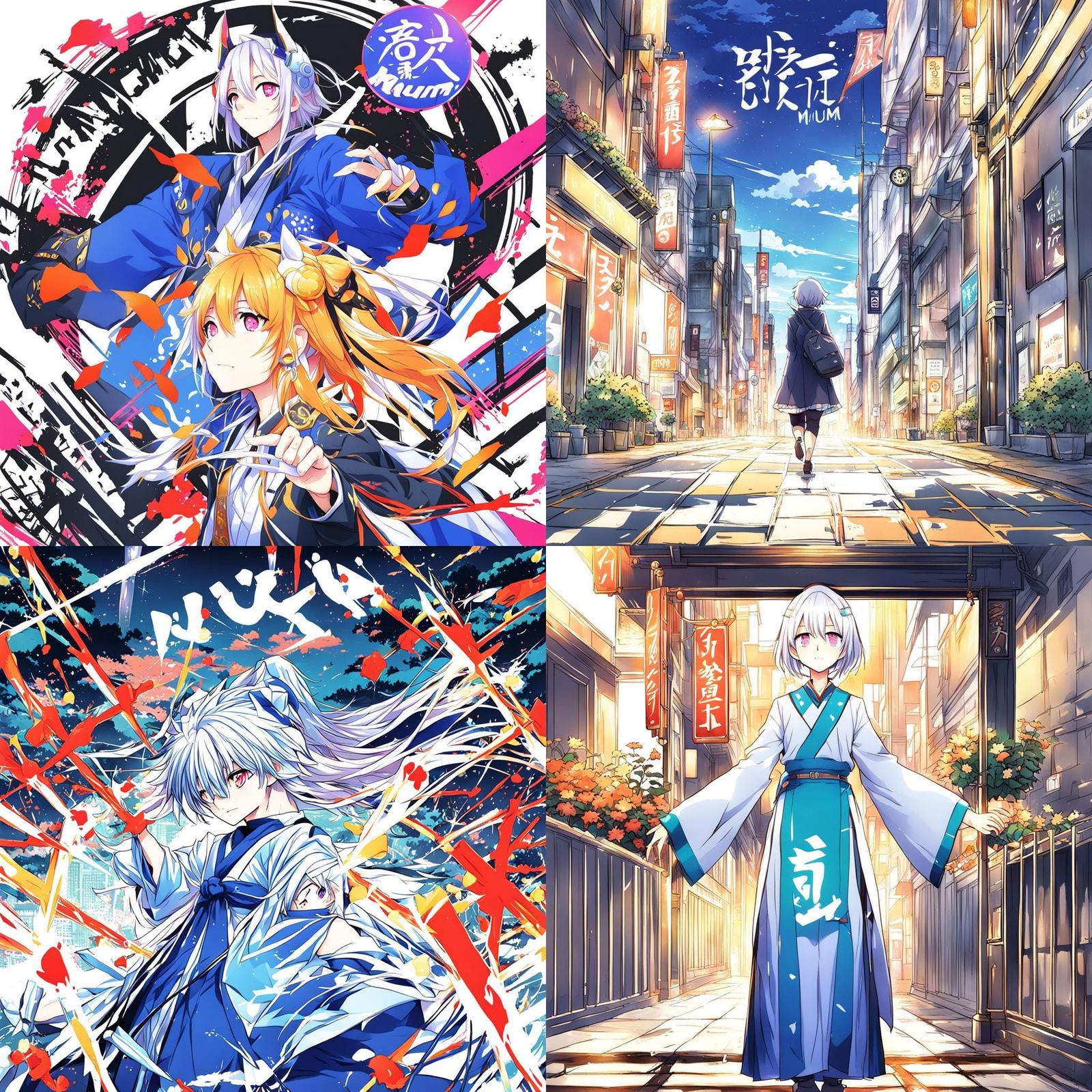 Anime Key Visual Art in Manga Style