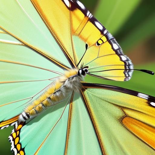 Macro Butterfly Wings in Golden Light