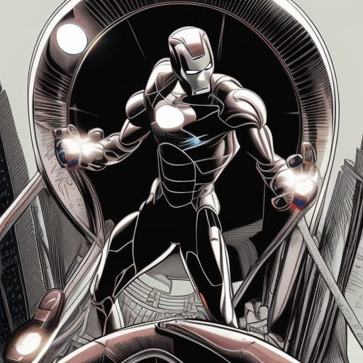 Iron Man Comic Book Art Illustration