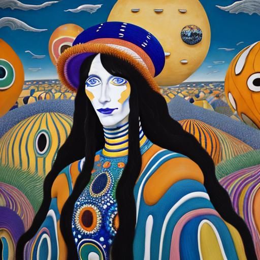 Cosmic Travelers in Colorful Oil Painting Style