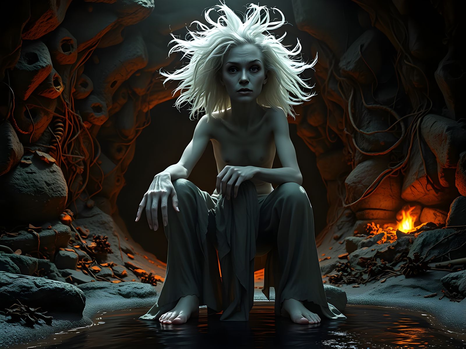 Elden Ring Inspired 3D Portrait of Pale Woman