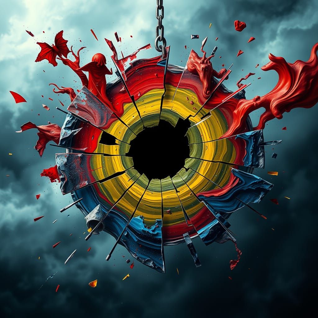 Emotional Turmoil in a Fragmented Mirror