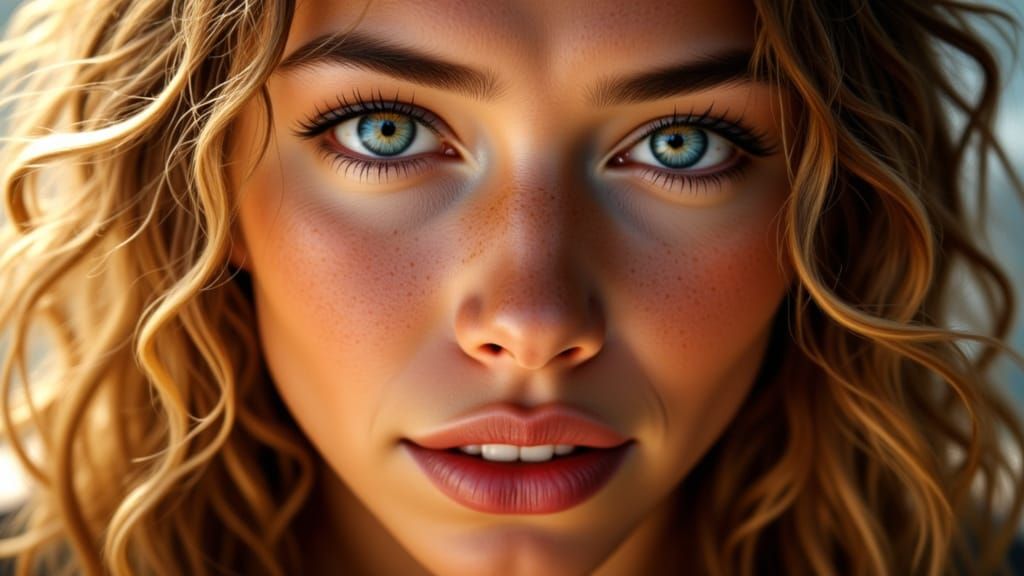 Close-Up of Woman with Blond Hair