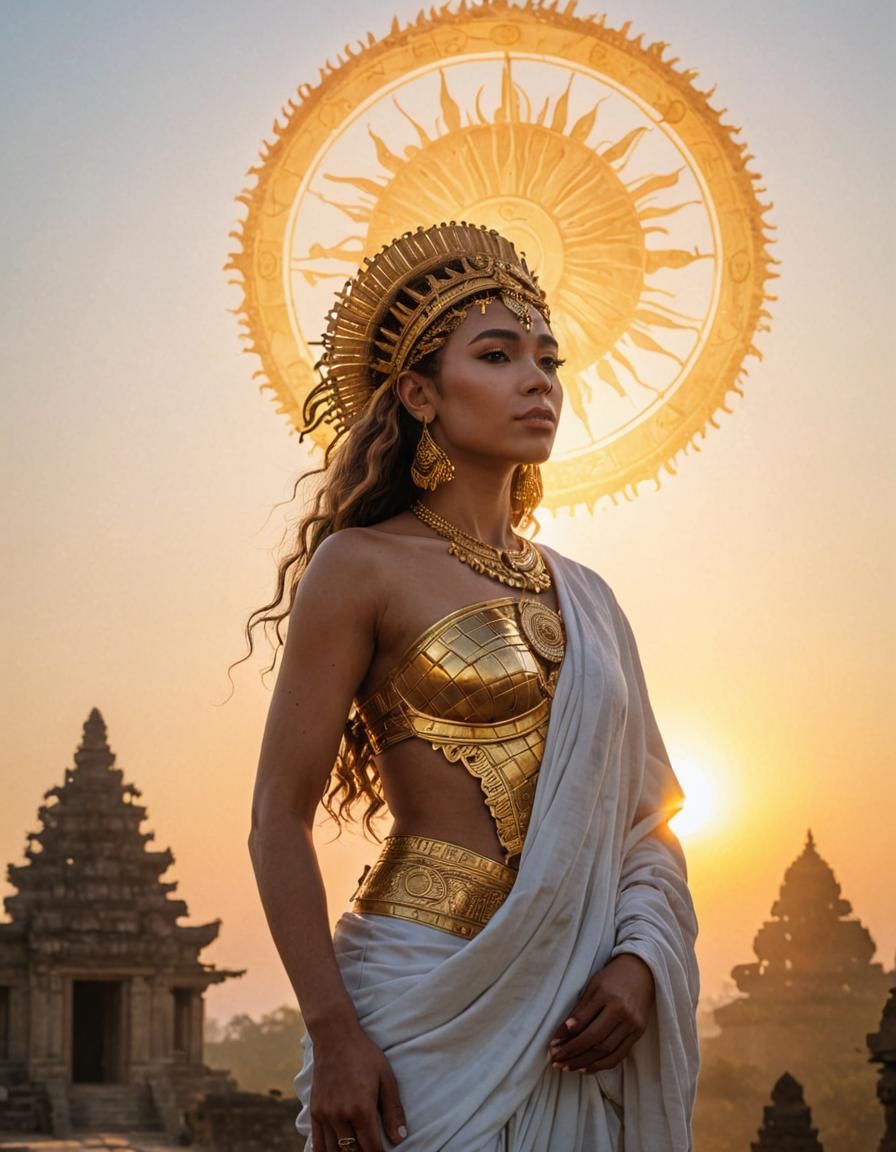 Sun Goddess Temple at Dawn Sunrise