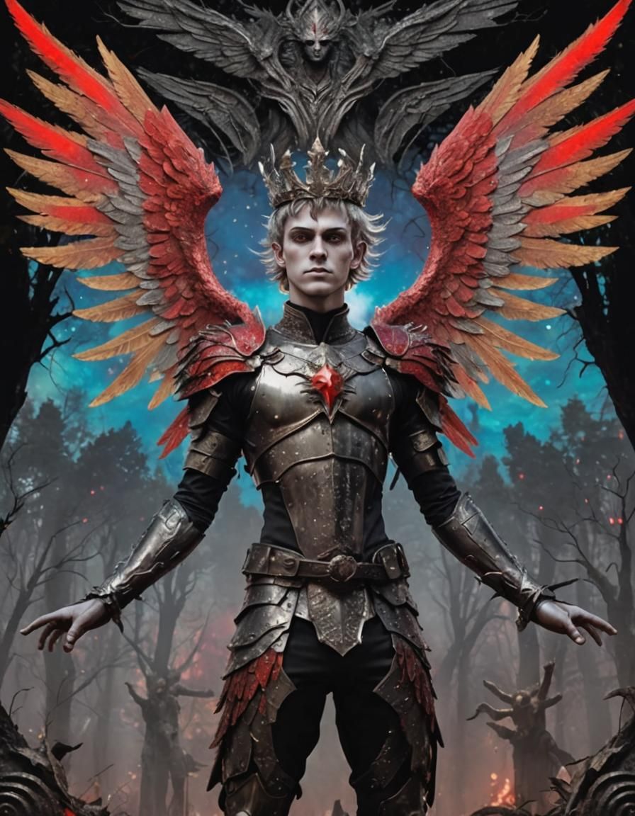 Zephyrus, God of Dawn, Amidst Post-Apocalyptic Forest