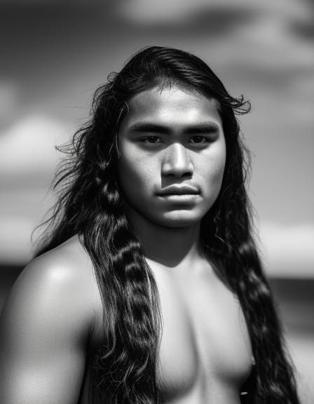 Polynesian Man Portrait with Natural Lighting