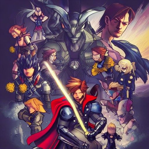 Marvel, Anime, and Game Characters in Pop Art Style