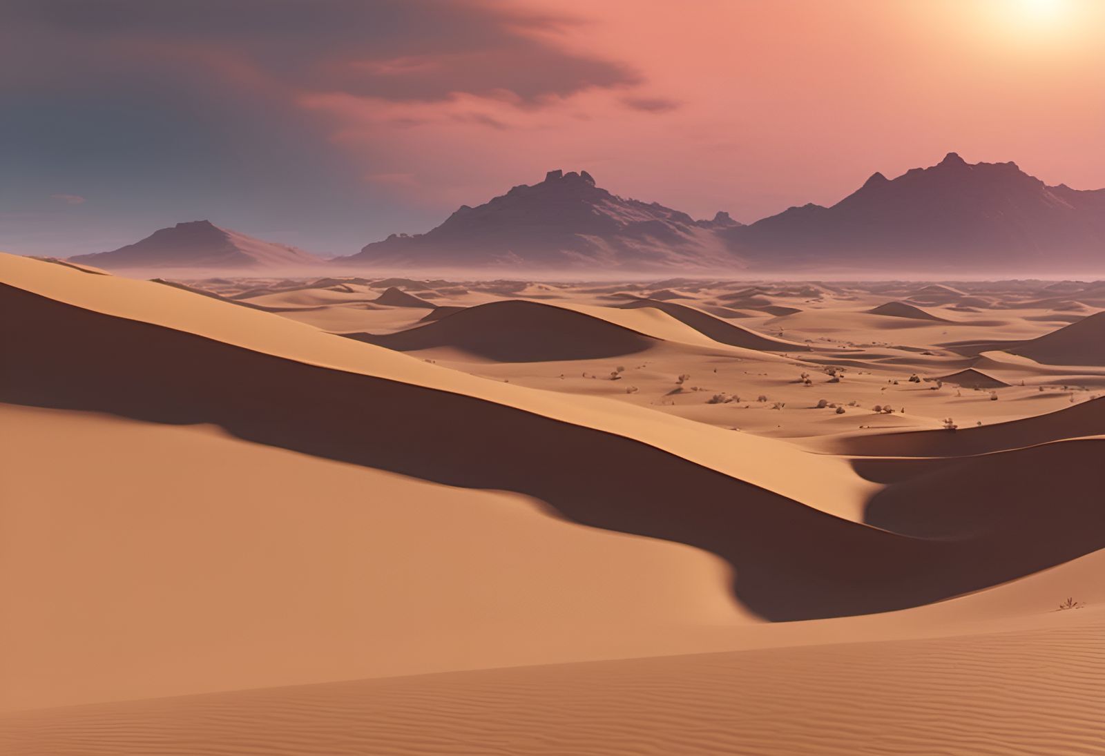 Dune (1983): Sands of Arraikis, ultra-realistic, ultra-detailed, vibrant colored sands, vibrant colored skies, ultra-hd...