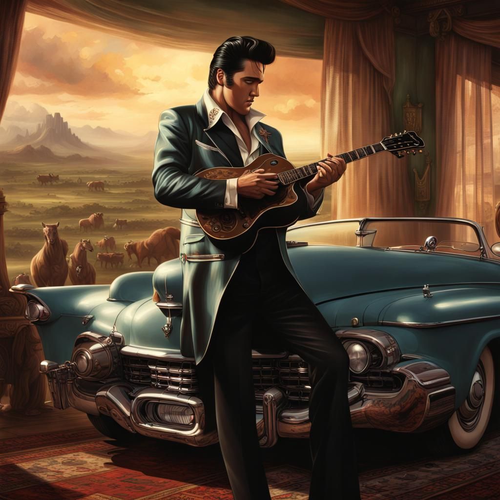 Elvis Presley Picture Book: Digital Matte Painting