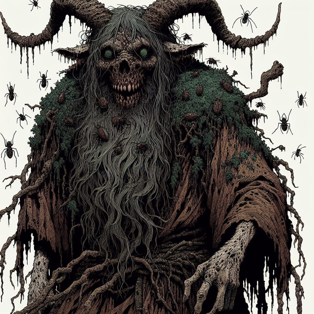 Sinister Faun in the Swampy Darkness