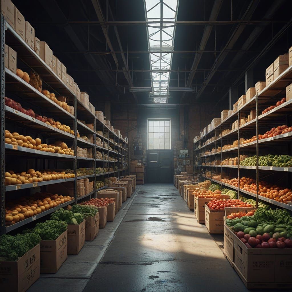 Fantastical Food Bank Concept Art in Deep Color