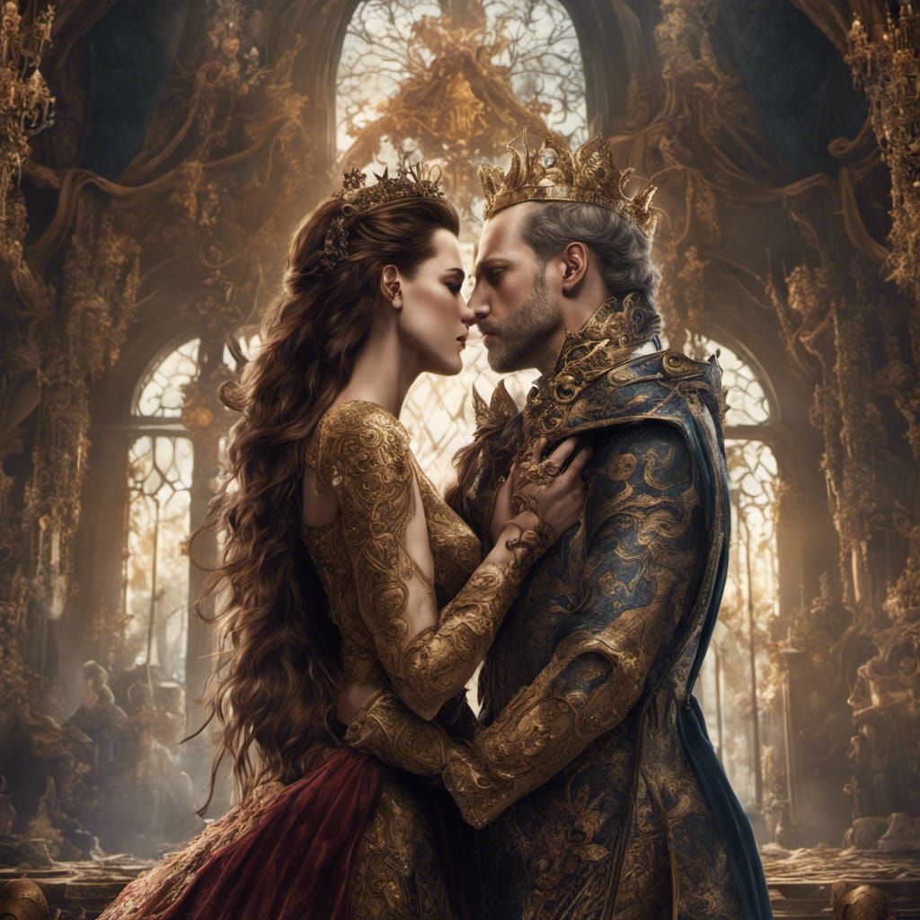 Kristen Stewart and Kate Beckinsale Kissing in Queen Gowns