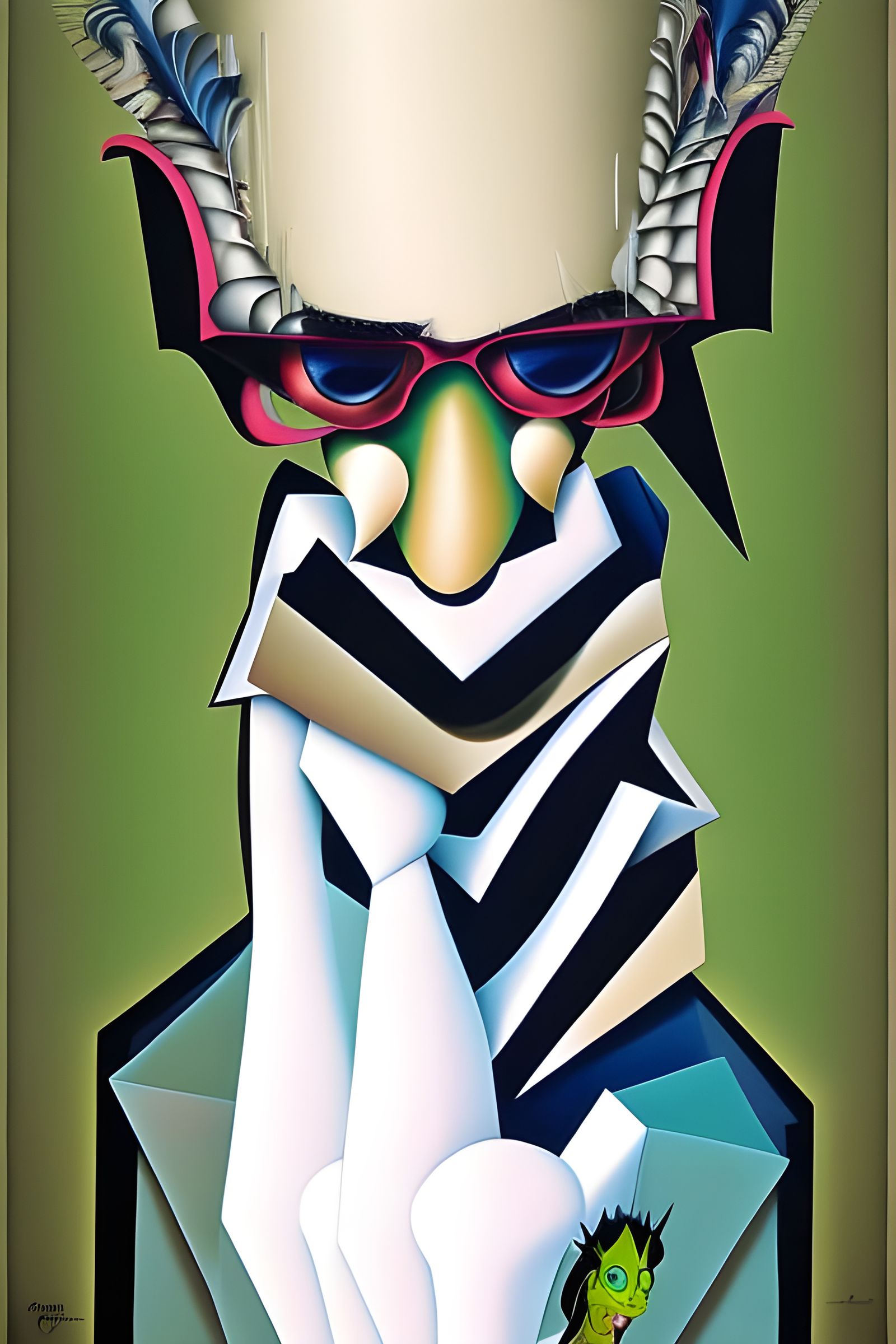 Abstract Rock Singer Art: Hyperdetailed Octane Render