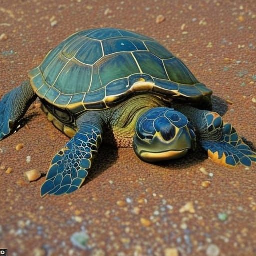 Turtles in Dynamic Lighting, Detailed Concept Art