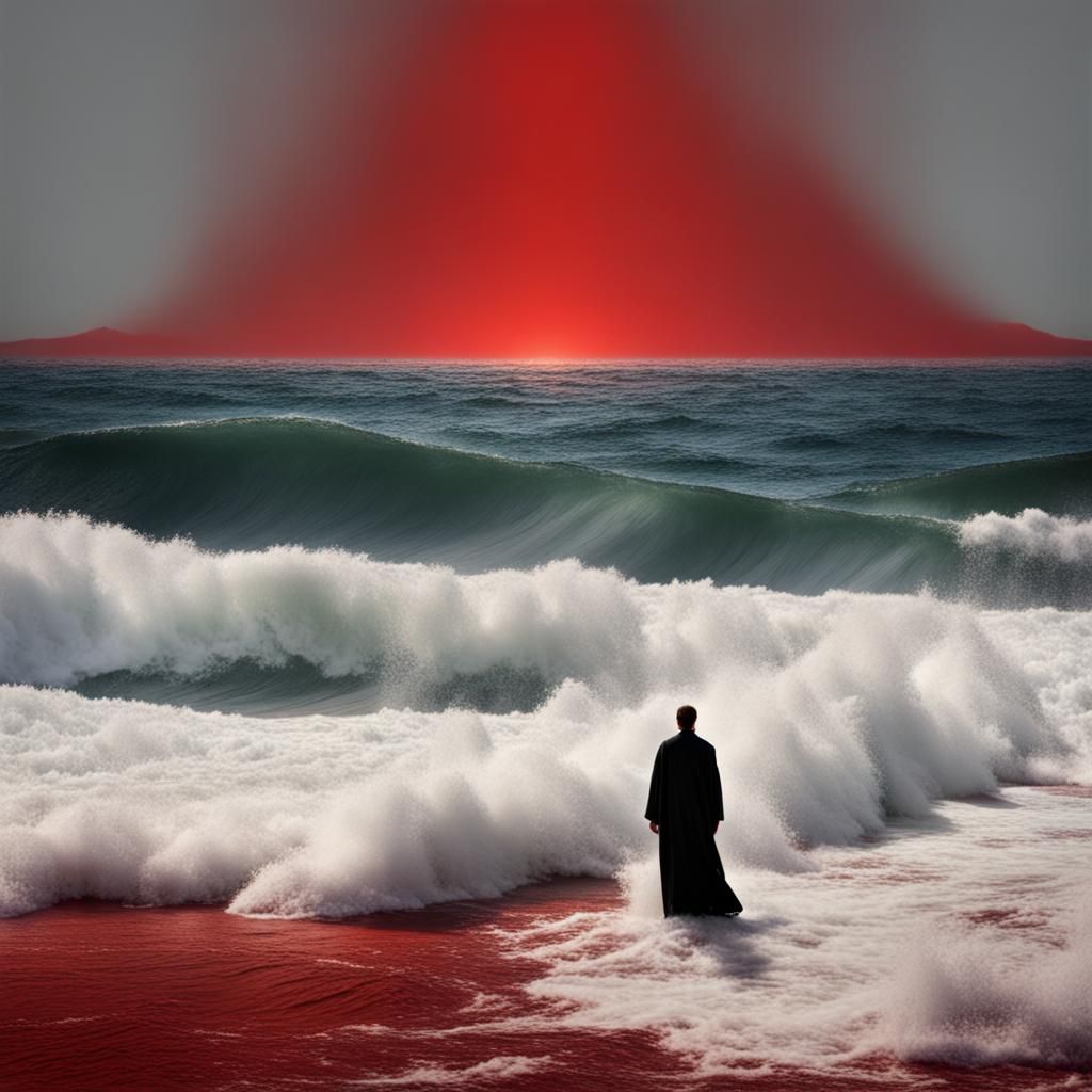 Biblical Red Sea Parting Scene