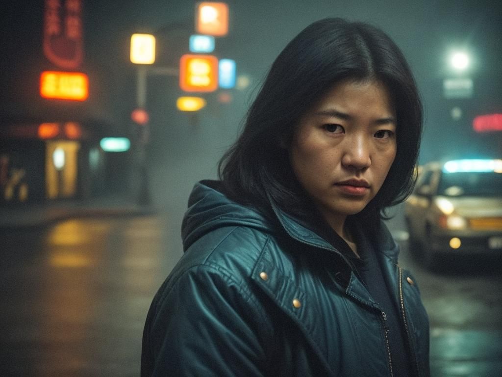 Dramatic Film Noir Portrait in Wong Kar-wai Style