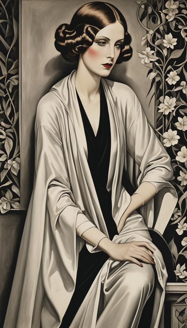 Elegant Figure in Art Deco Style