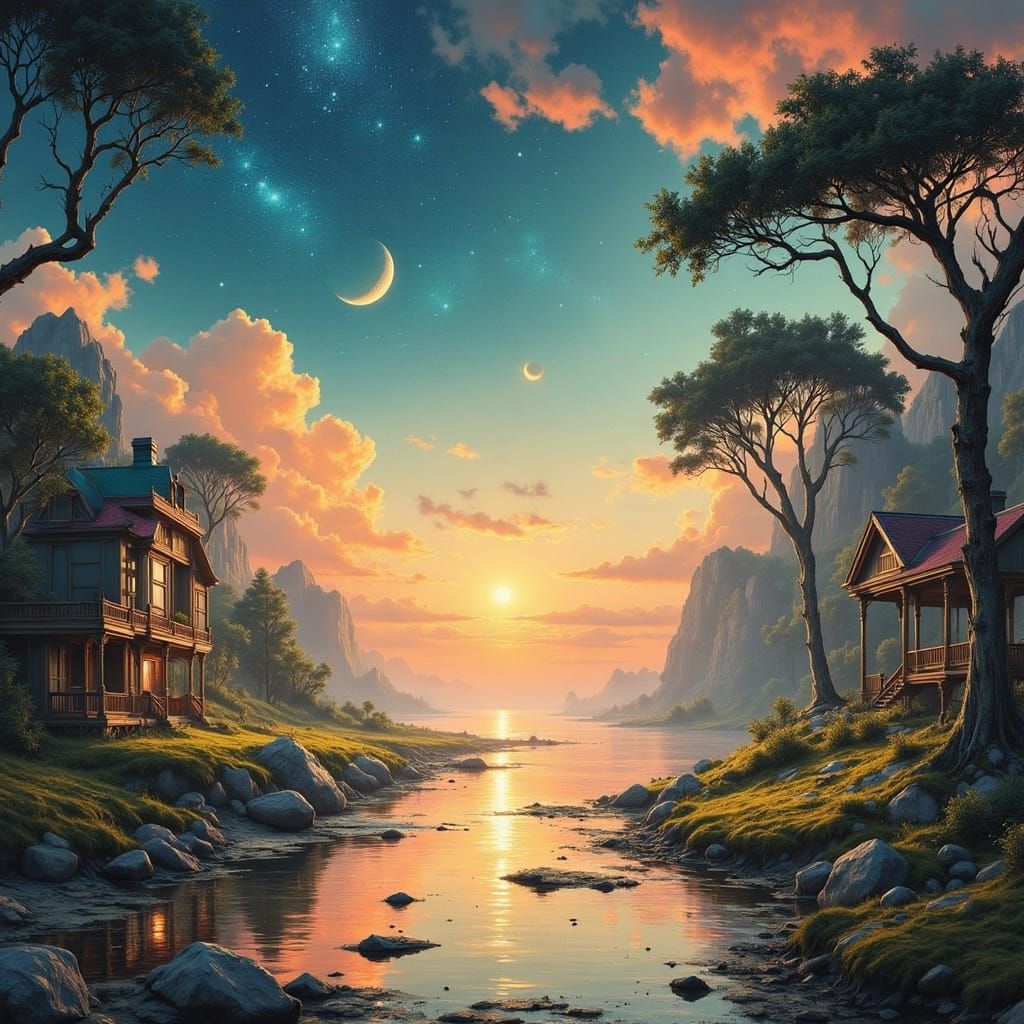 Ethereal Dreamscape at Dusk