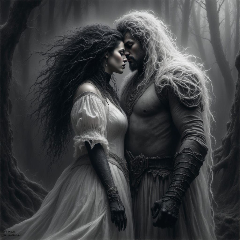 Gothic Beauty: Shadows and Shattered Reality