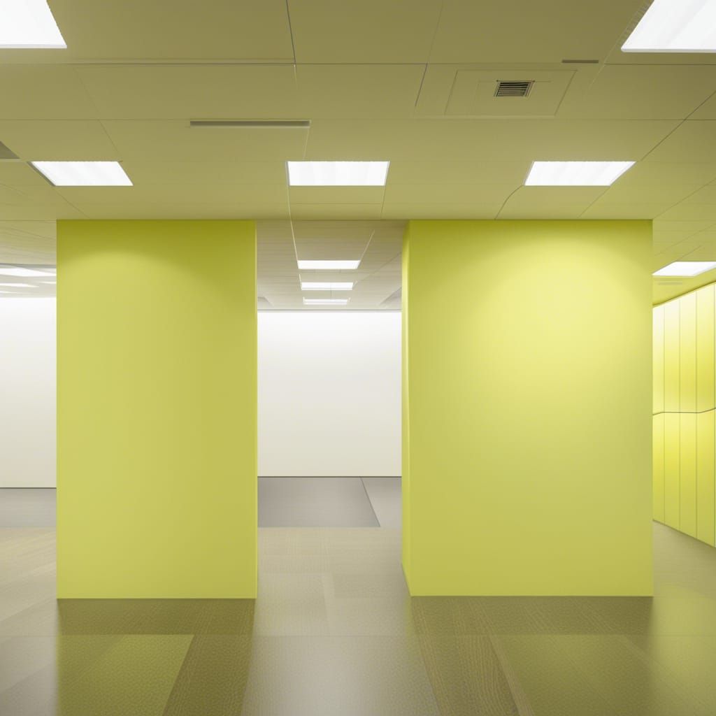 Backrooms Liminal Space with Mono-Yellow Walls