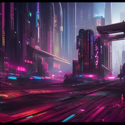 Cyberpunk Edgerunners: Detailed Matte Painting