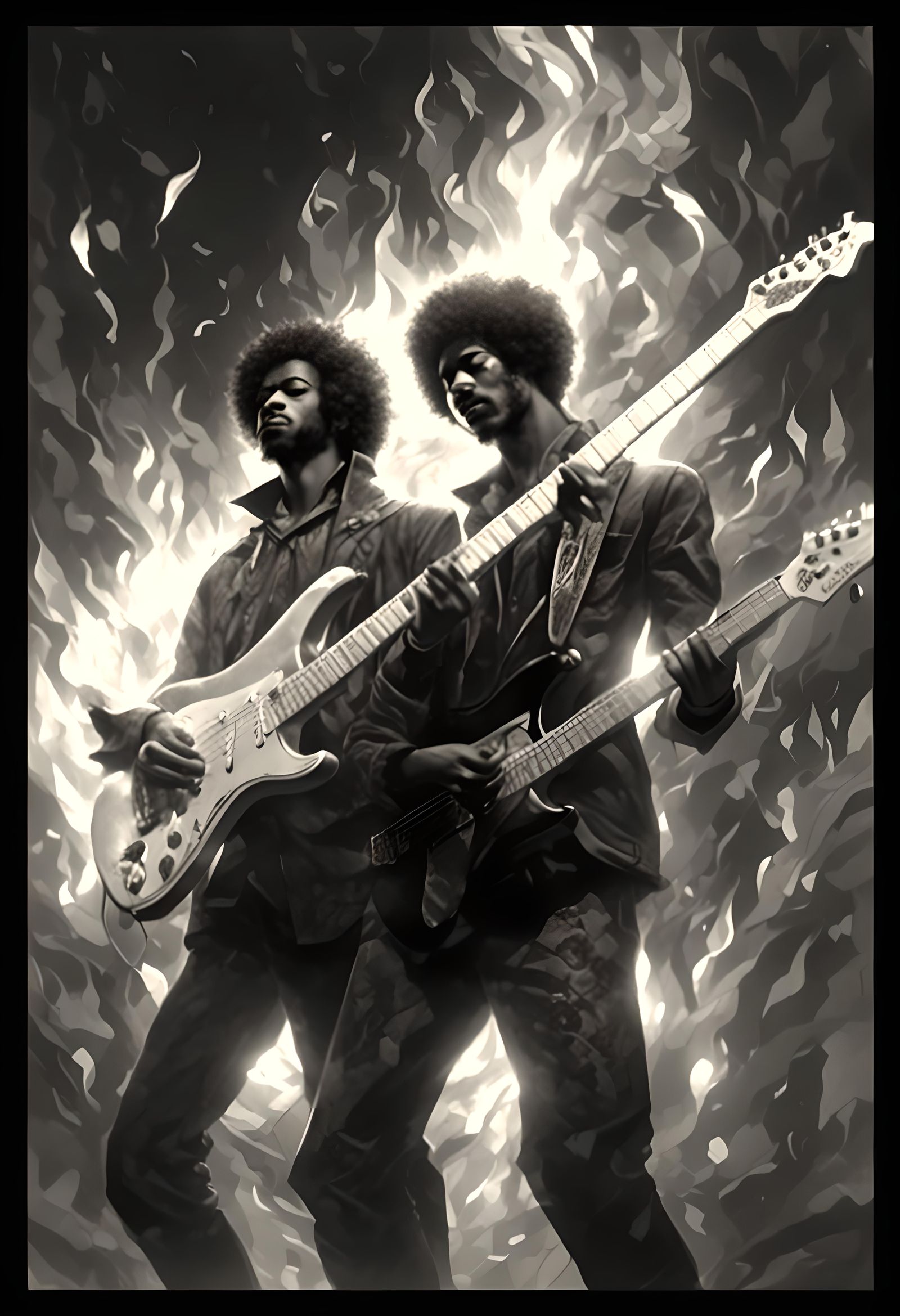 Fiery Electric Jam Session with Musicians