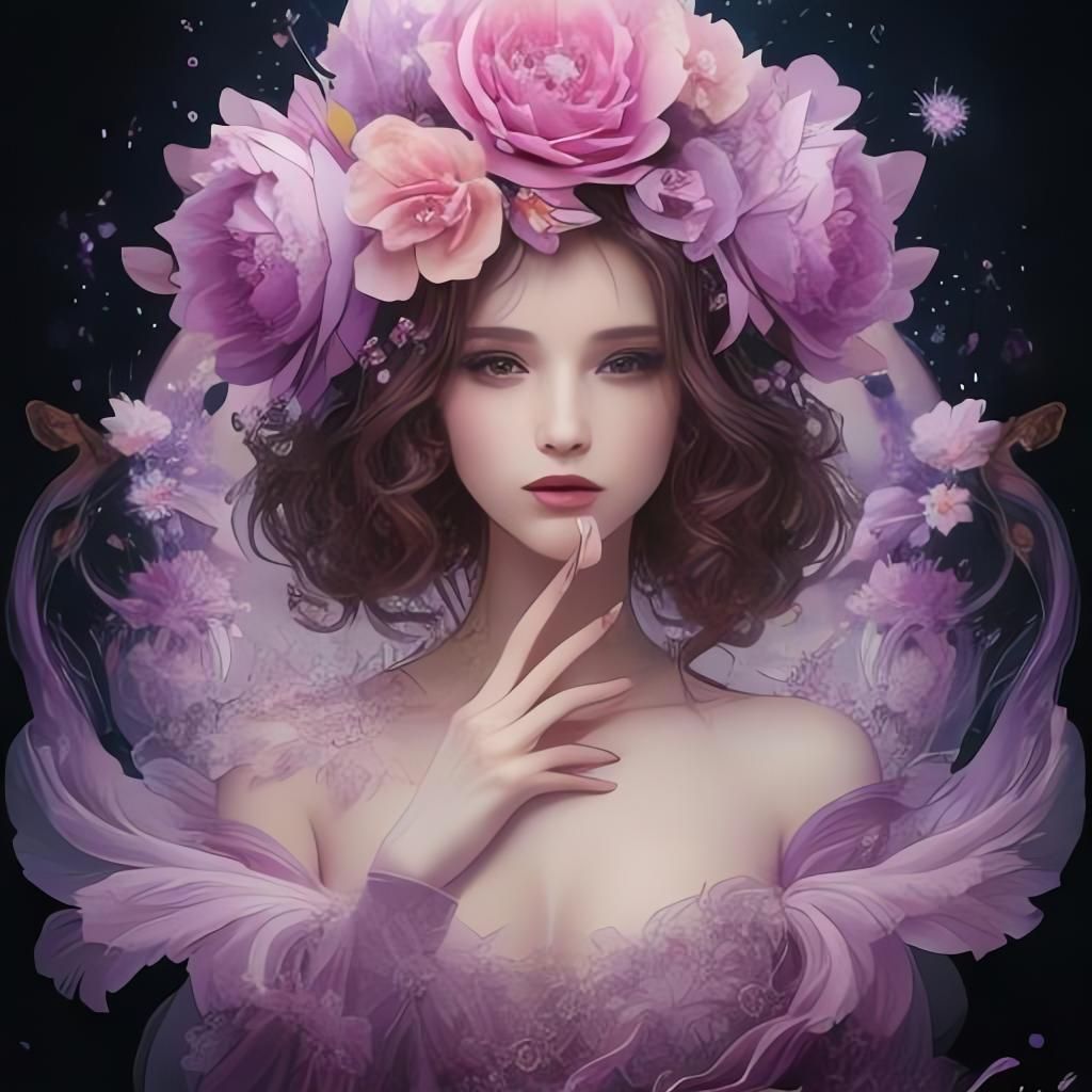 Flawless Fantastical Flower Portrait with Fine Details