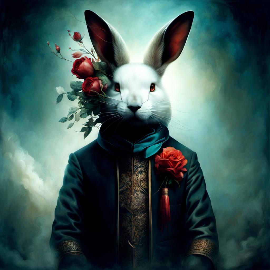 Abstract Neurographic Bride in Cubist Style