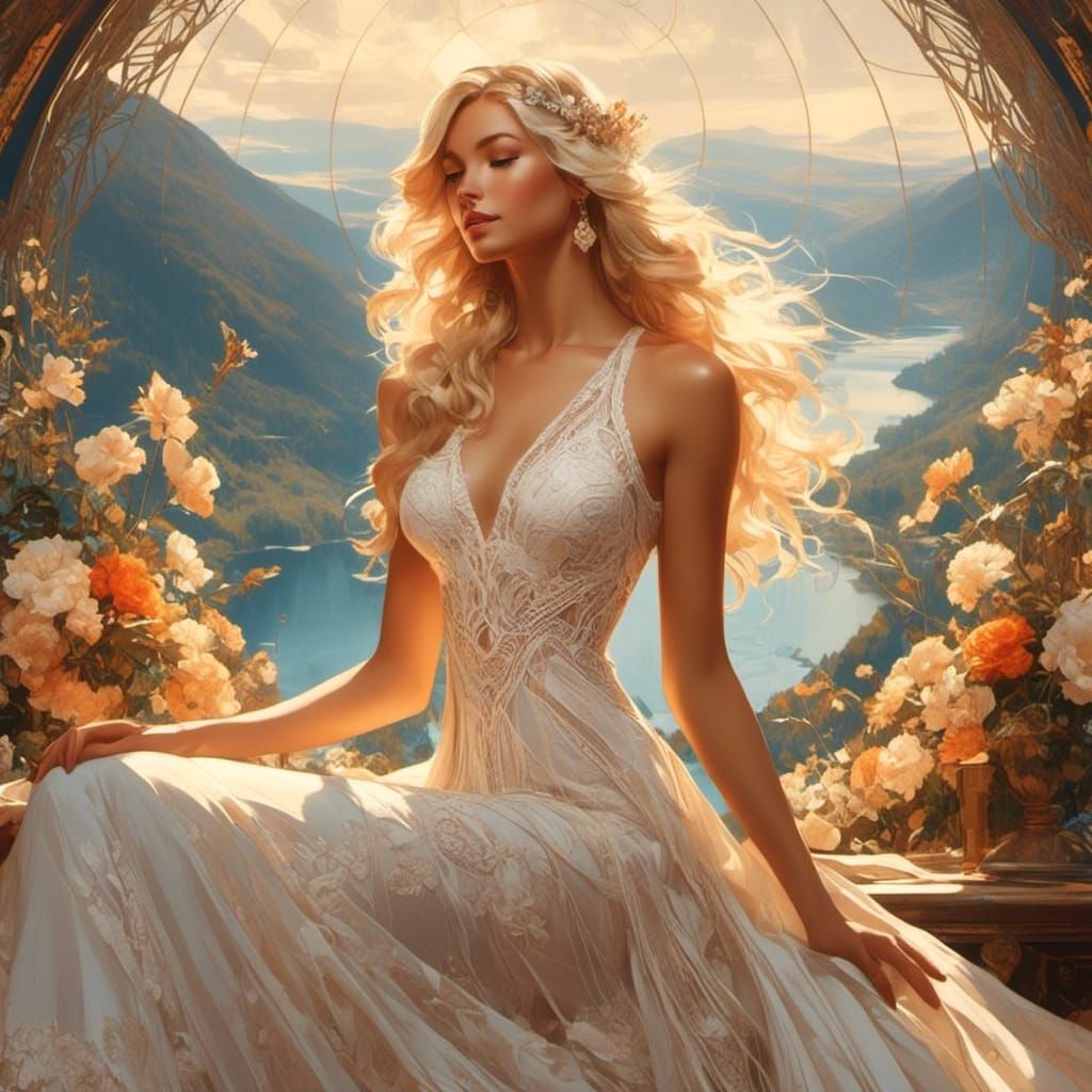 Julie keep dreaming that she is wearing a beautiful lace wed...