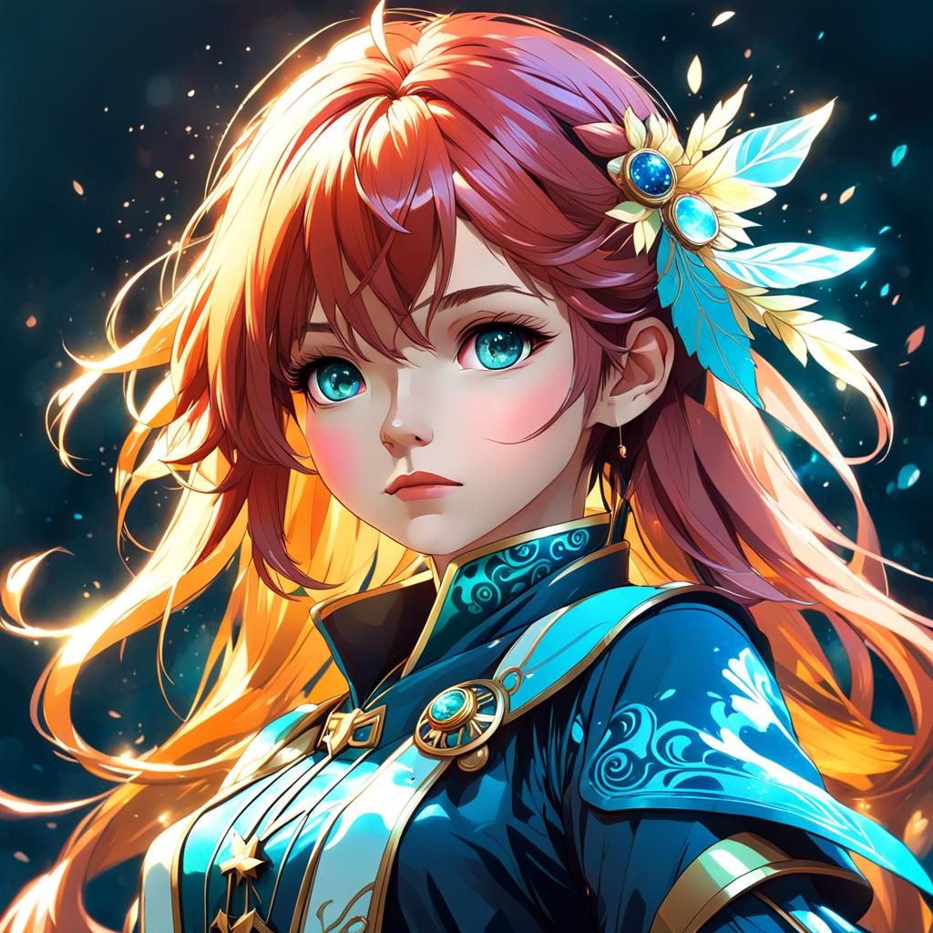 Anime Portrait with Dynamic Lighting