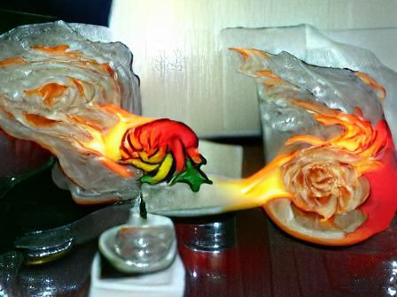 Flaming Rose: Beauty in Destruction