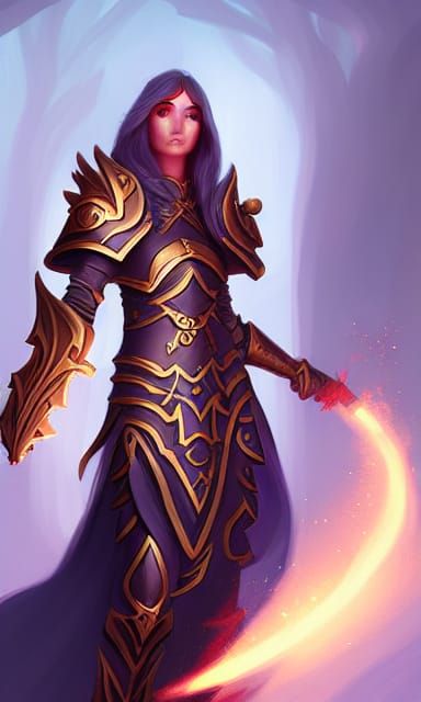 A Fantasy Paladin by Astri Lohne.