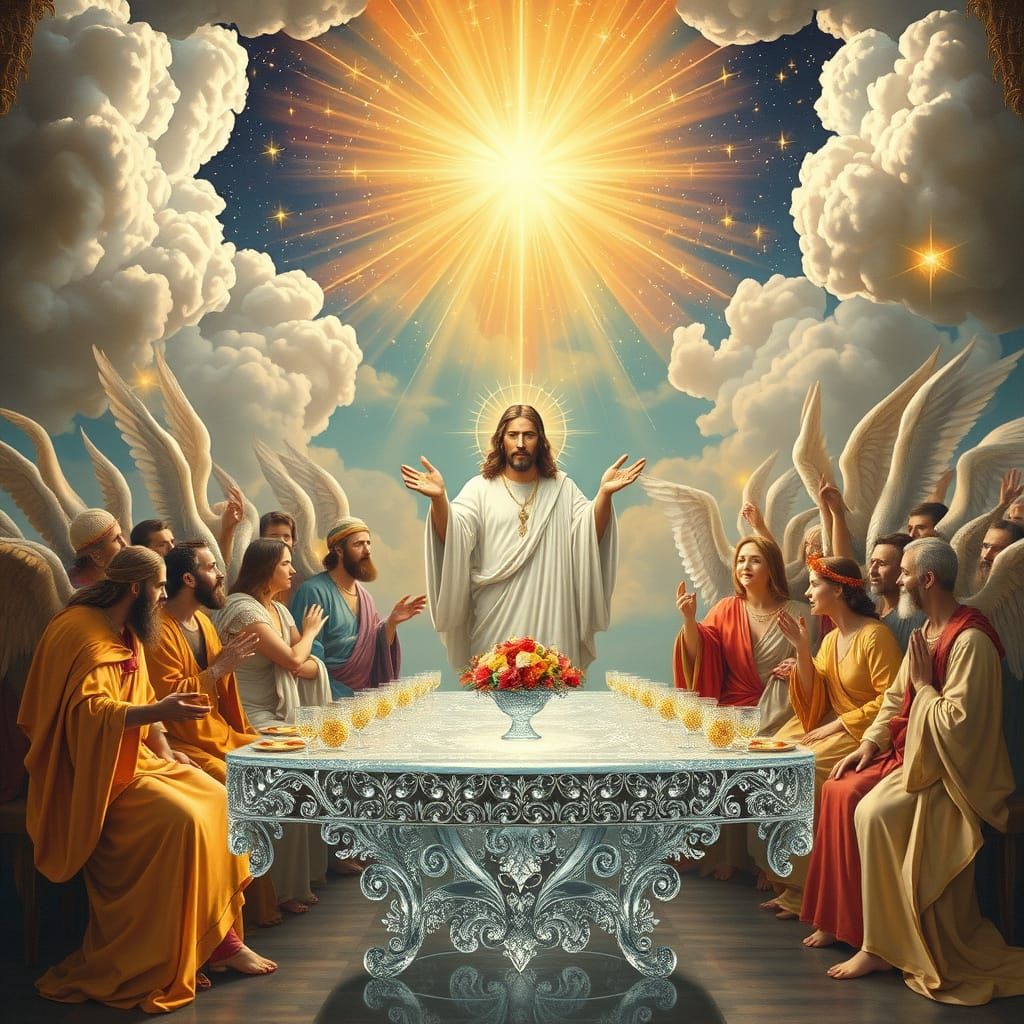 Heavenly Banquet of Jesus in Radiant Glory