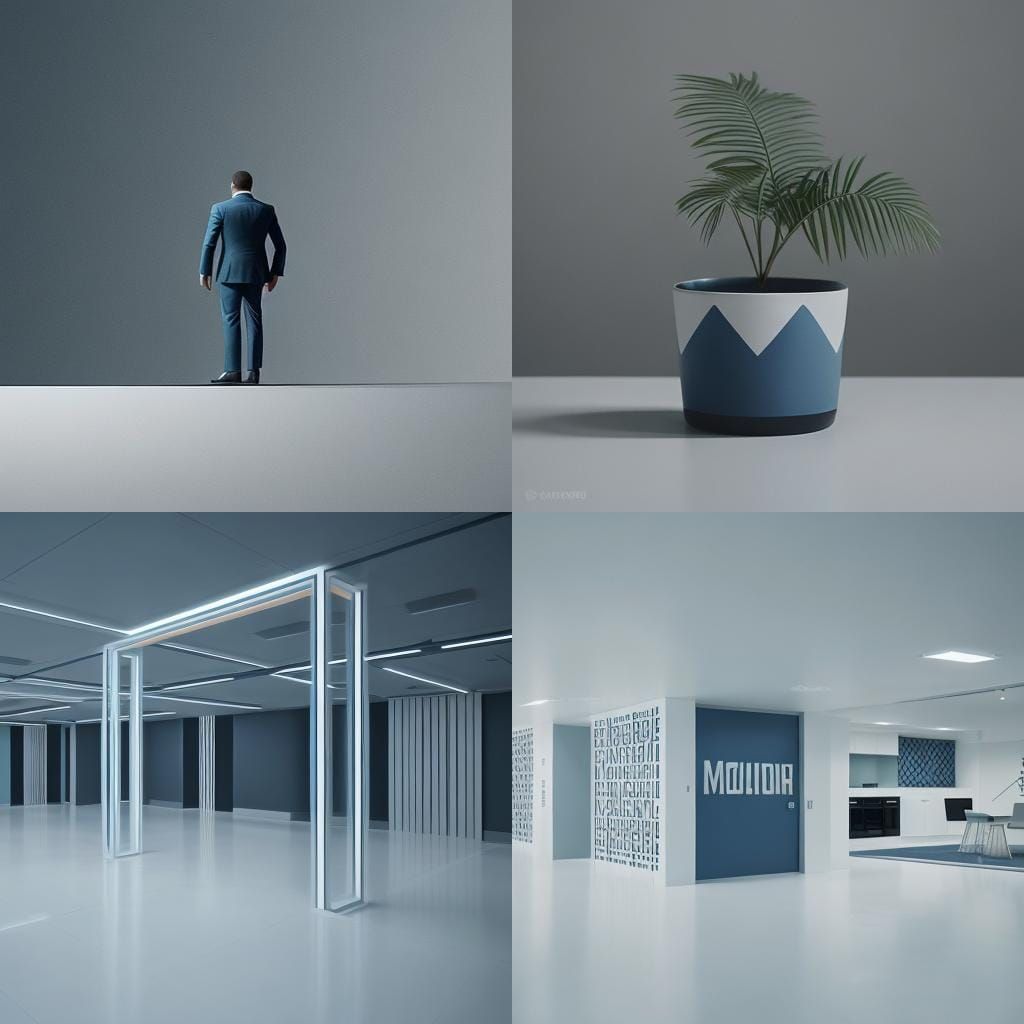 Minimalist Logo for Marketing Agency in Blue Shades