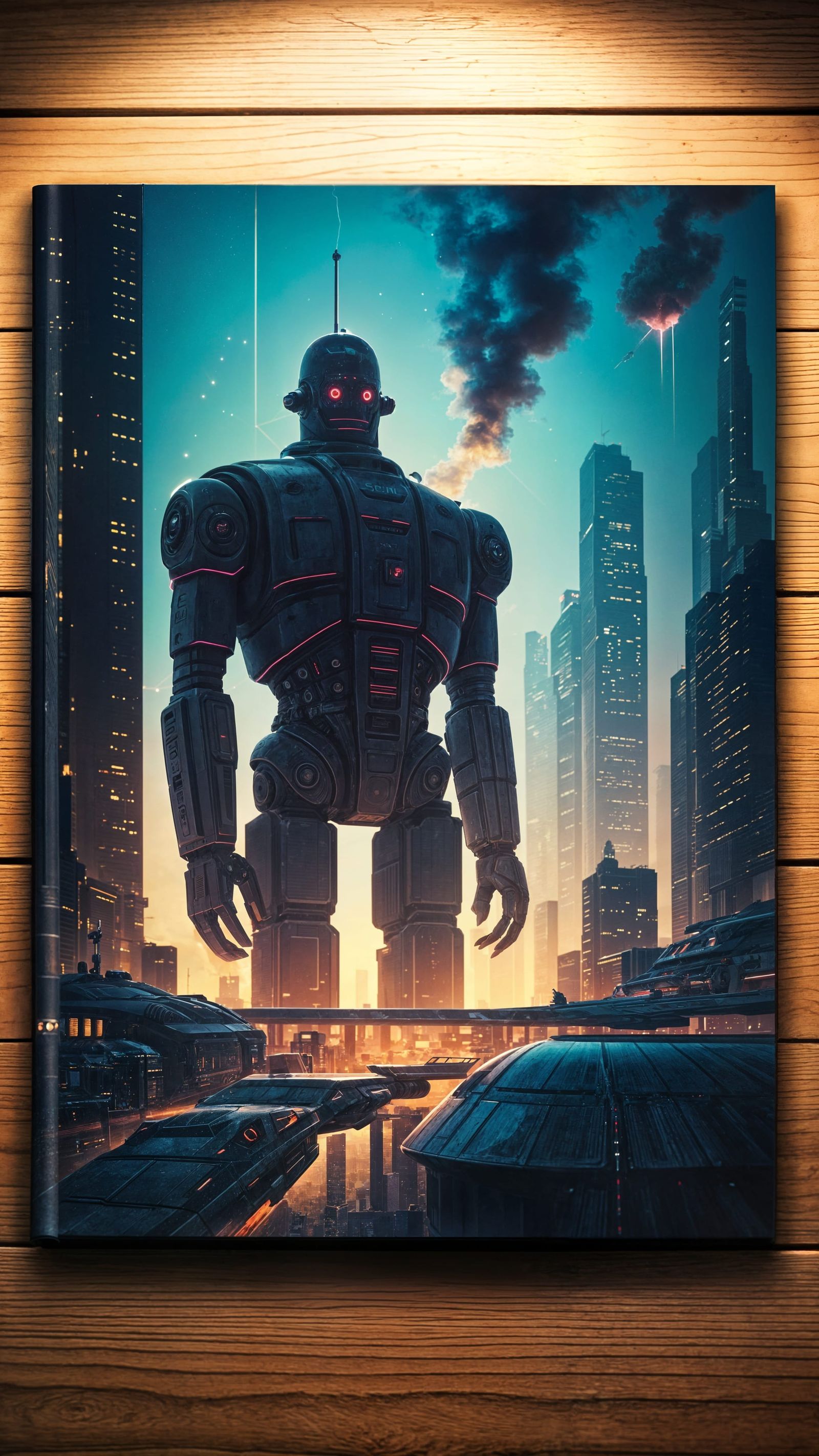 Sci-Fi Magazine Cover: Futuristic Cityscape