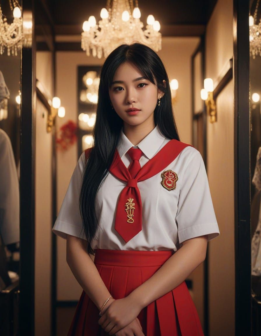 Japanese Girl in Dressing Room, Cinematic Art