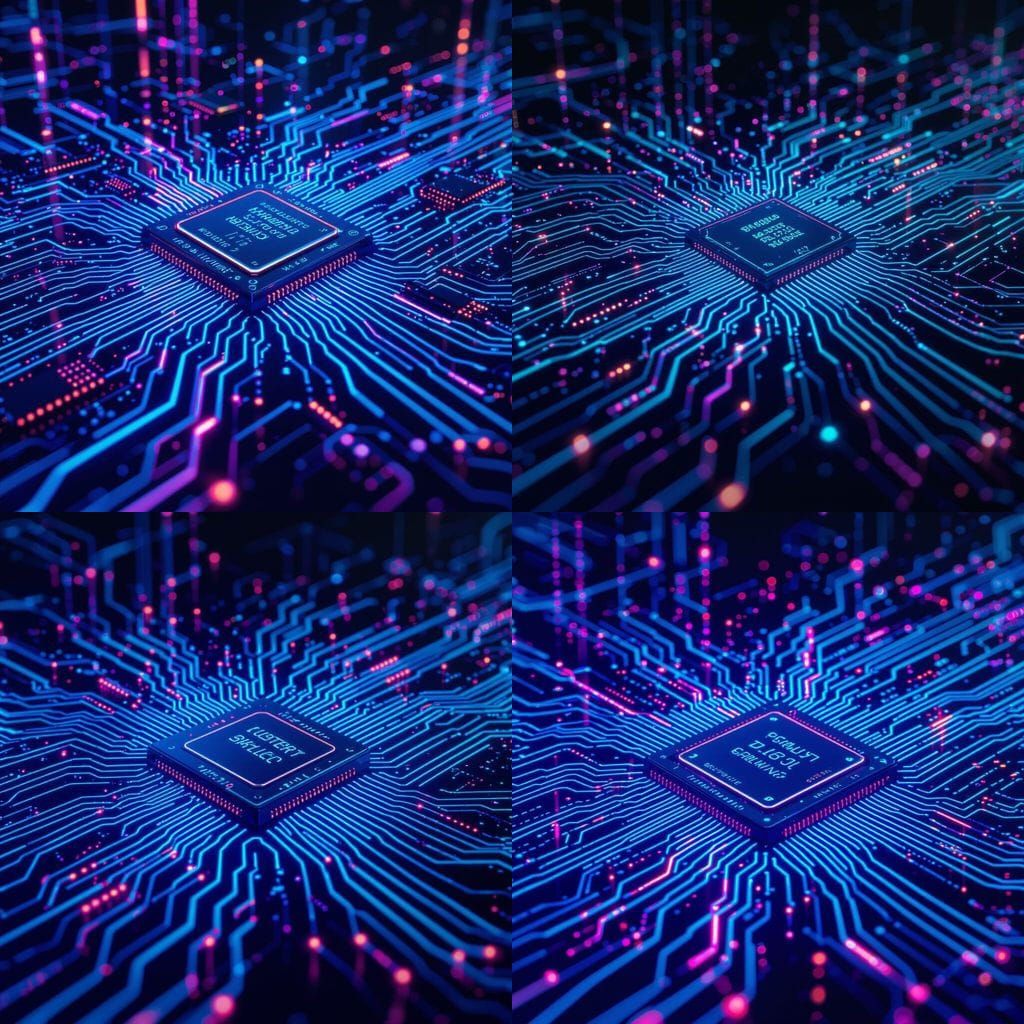 High Tech Computer Banner with Modern Design