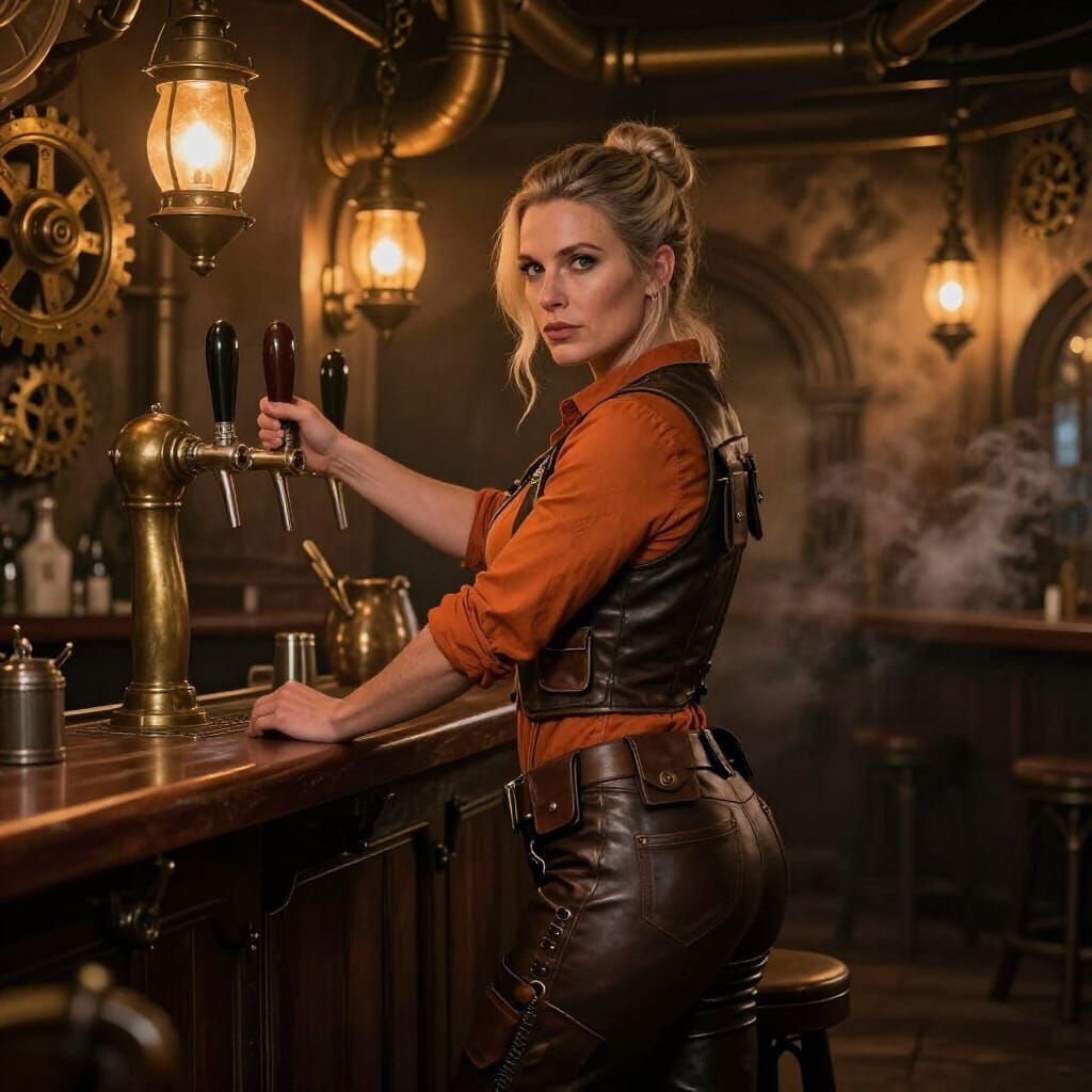 Fantasy Guild Master Tavernkeeper in Steampunk Style
