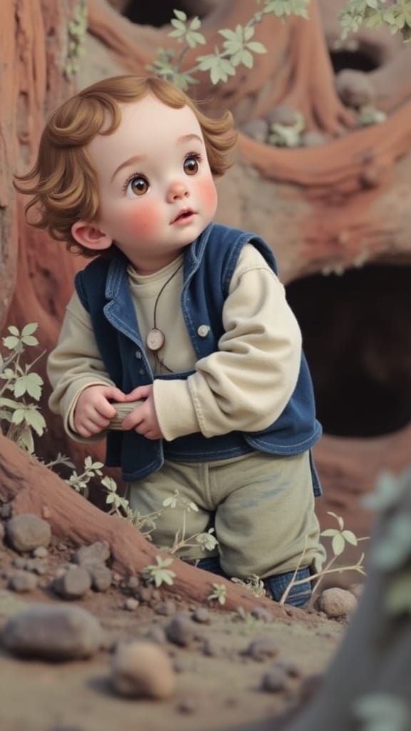 Whimsical Studio Ghibli-Inspired Anime Girl in Lush Forest