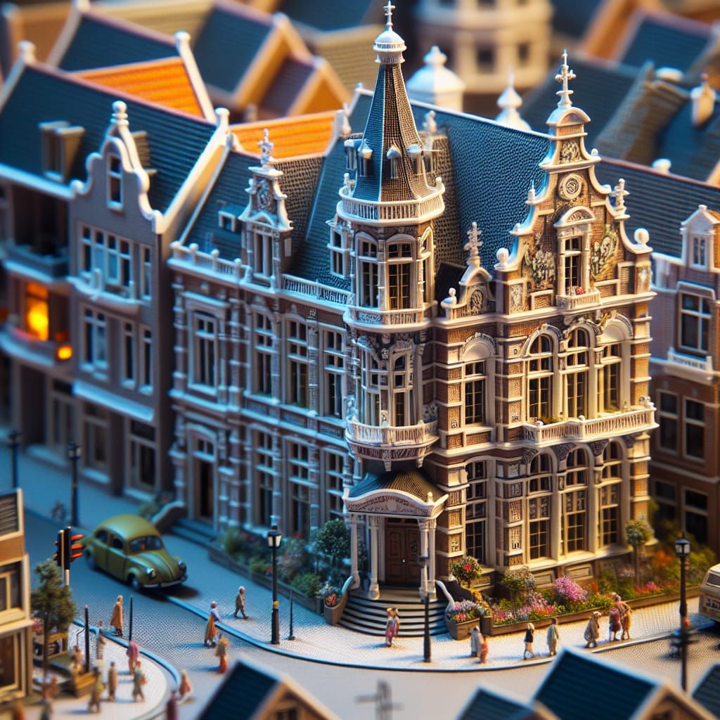 Dutch-Style Architecture in Citypunk Street Scene