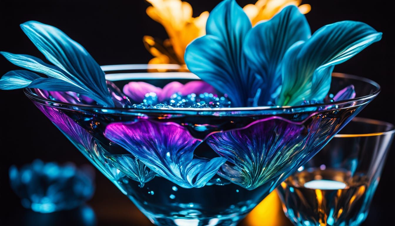 Hyper-Futuristic Cocktails in Sculpted Glassware