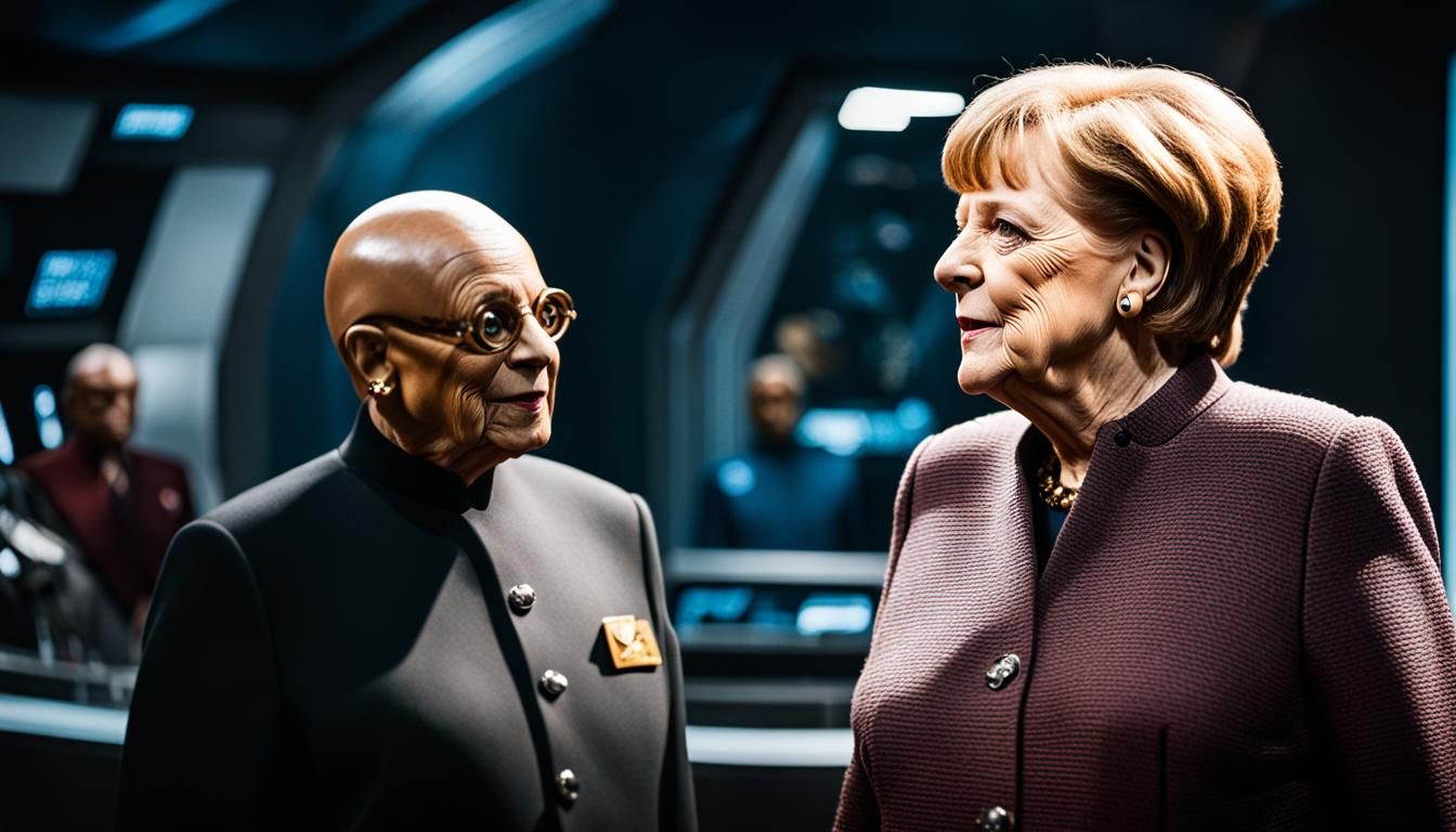 Angela Merkel Visits Deep Space Nine in Photo